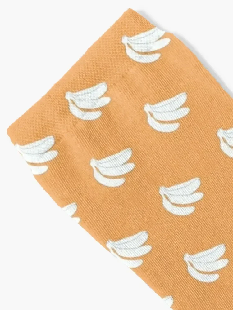 banana bunches - orange Socks with print cute Socks Female Men's