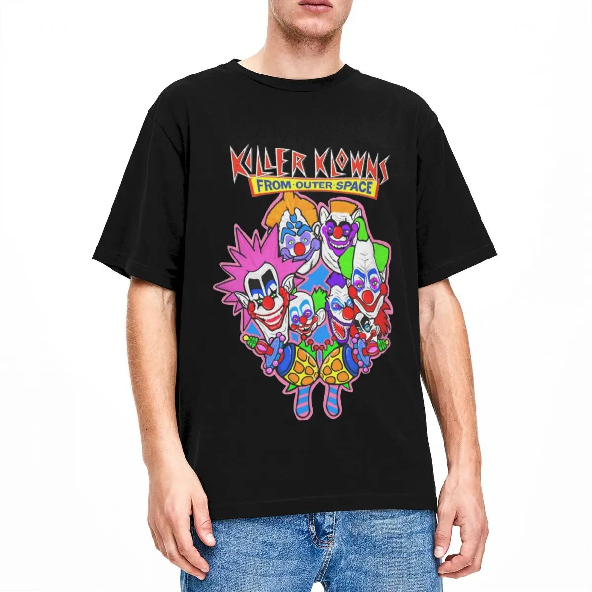 Killer Klowns From Outer Space for Men Women T Shirt Fun Clown Movie Accessories Leisure Tee Shirt T-Shirt 100% Cotton