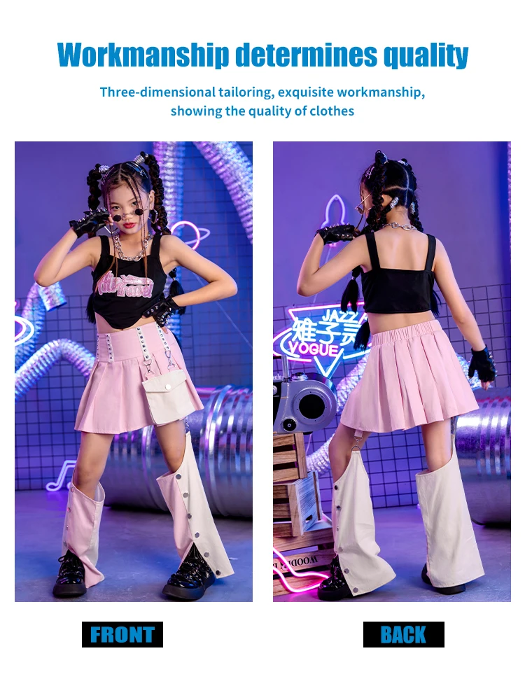 Zzl k-pop Kleidung Kinder Jazz Tanz trend ige coole Kostüme Mädchen Laufsteg Kostüme Kinder Hip Hop Street Dance Kleidung