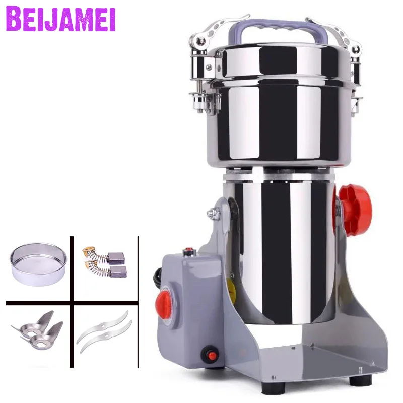 800g Swing Type Grains Herbal Powder Miller Dry Food Grinder Machine High Speed Intelligent Spices Cereals Crusher