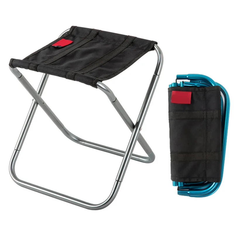 

Outdoor Aluminum Alloy Mini Folding Chair Camping Stool Portable Foldable Pocket Stool For Camping Climbing Barbecue Fishing