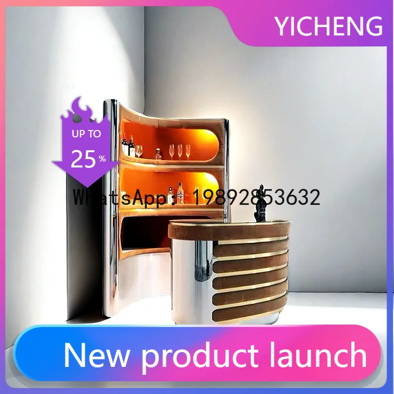 

G1 Light Luxury Triangle Wine Cabinet Suede Velvet Wall-Mounted Luxury Villa Bar Artistic High-End Storage Cabinet