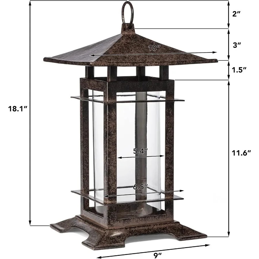 Elegante portacandele decorativo piccolo per patio esterno, lanterna a candela in ghisa con fascino rustico e resistente alle intemperie