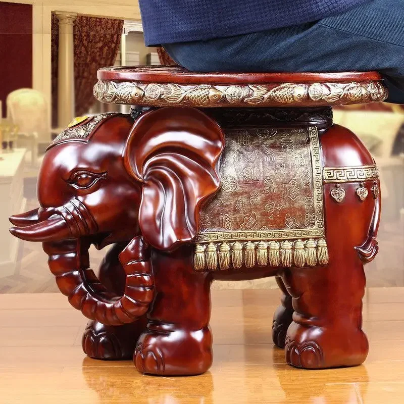 Elephant stool home living room decoration lucky feng shui home shoe stool ornament creative chair housewarming gift furniture