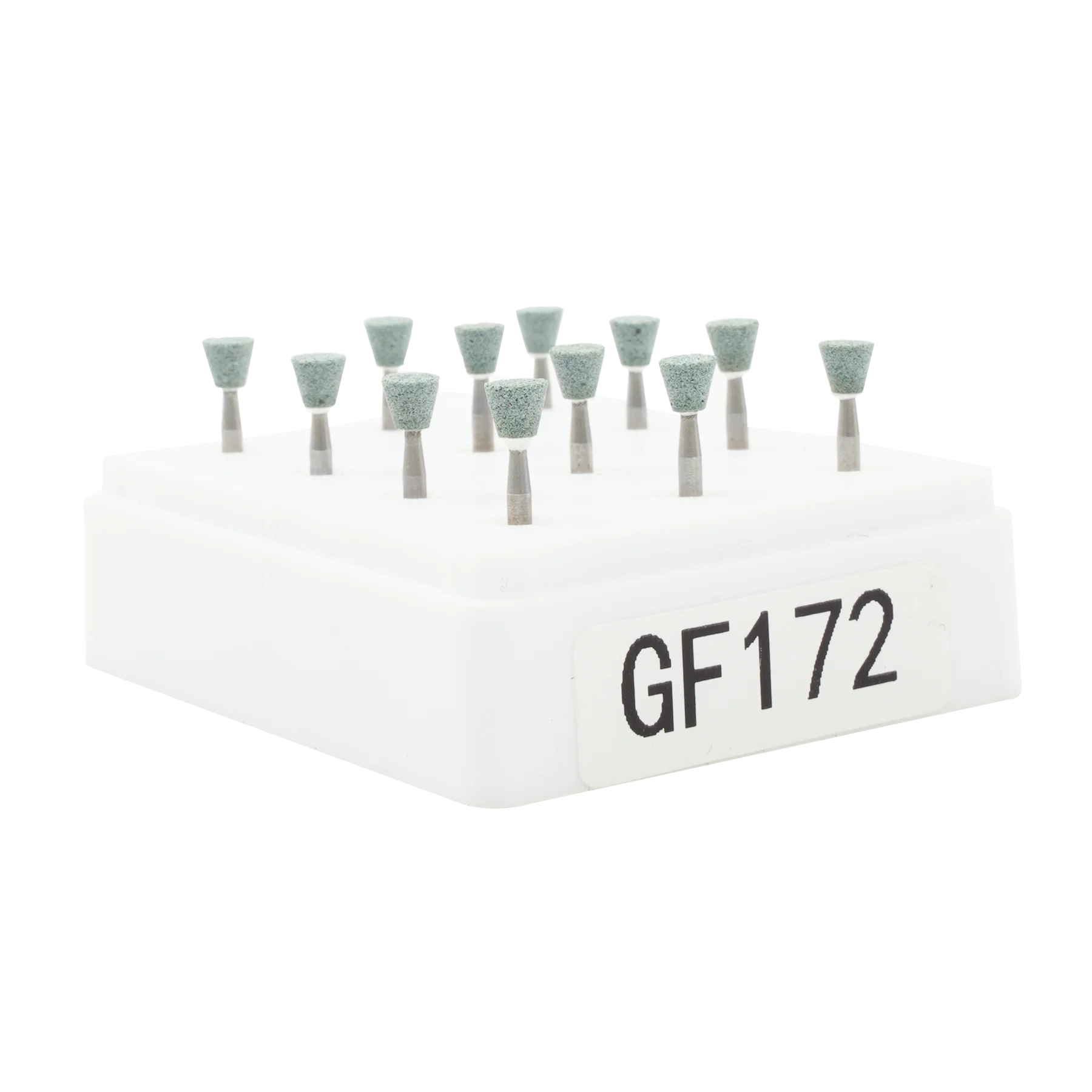 12Pcs/Set Dental Polishing White/Green Stones FG 1.6mm For High Speed Handpieces And RA 2.35mm For Low Speed Contra Angle Heads