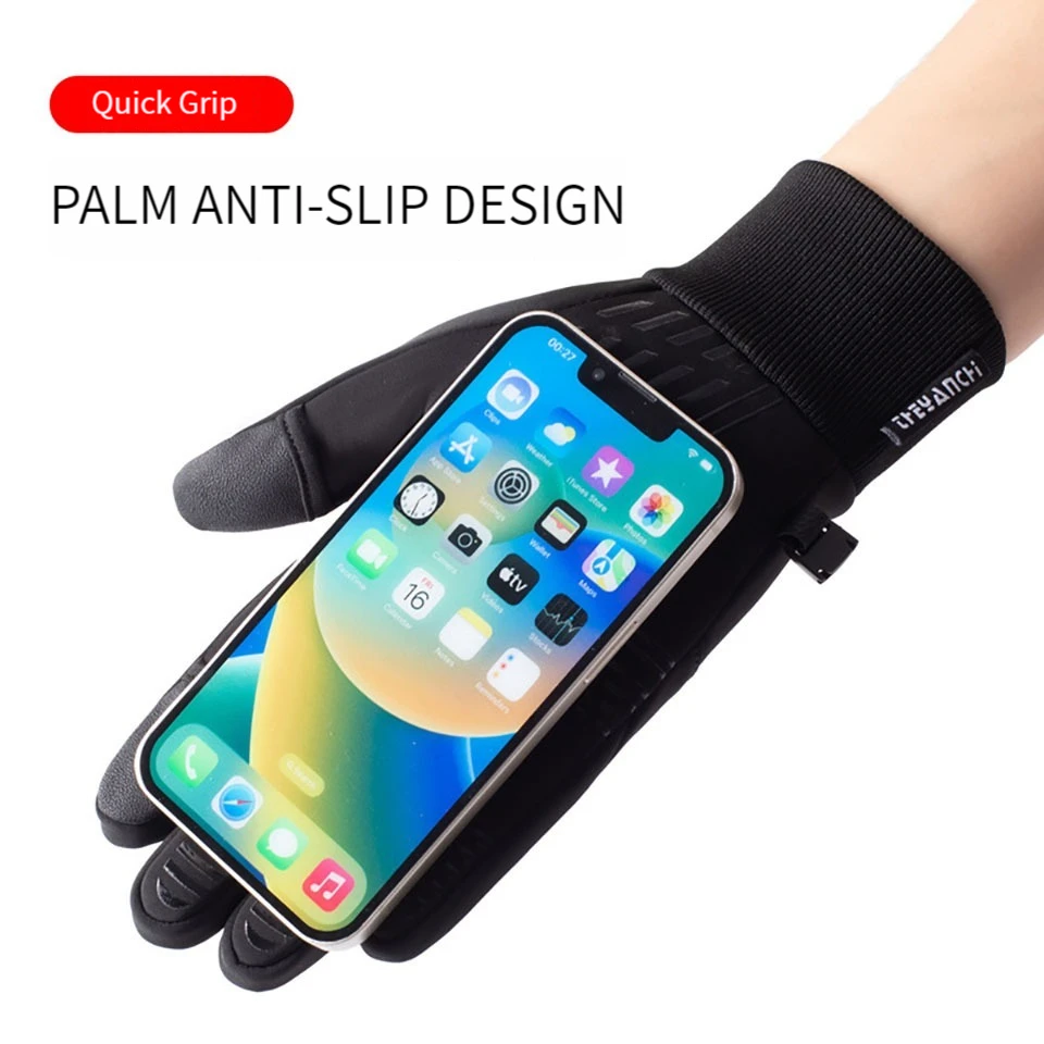 Cycling Gloves Unisex Windproof Waterproof Touch Screen Anti Slip Outdoor Sports Motorcycle Running Full Keep Warm Finger Gloves