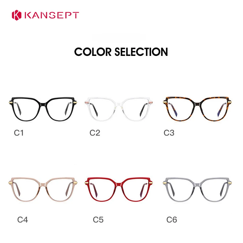 KANSEPT Stylish Large Frame Anti-blue Light Reading Glasses Customized Prescription Men Sunglasses Women Computer Lenses #2210