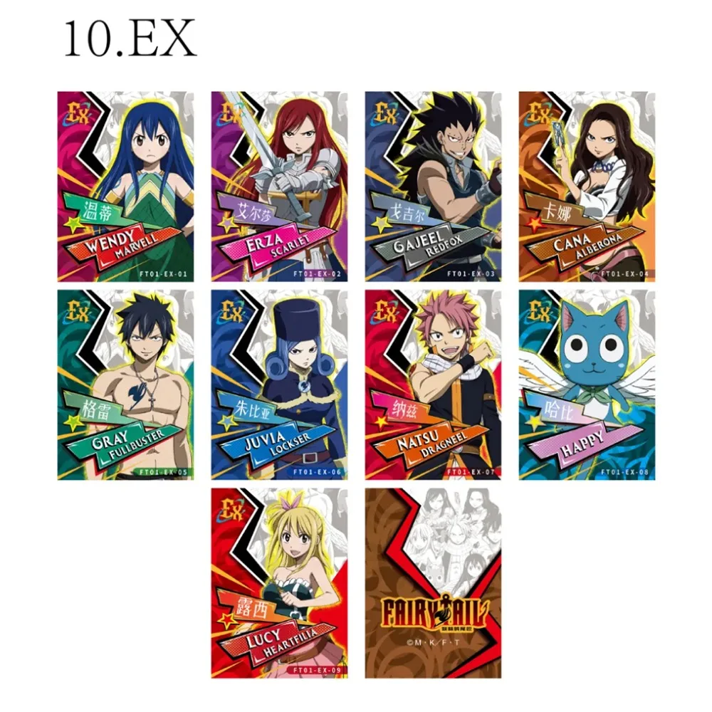 Kabao Original Japanese Magic Anime FAIRY TAIL Collection Card Deeply Loved By Fans Characters HD Trend Cards Kids Hobbies Gifts