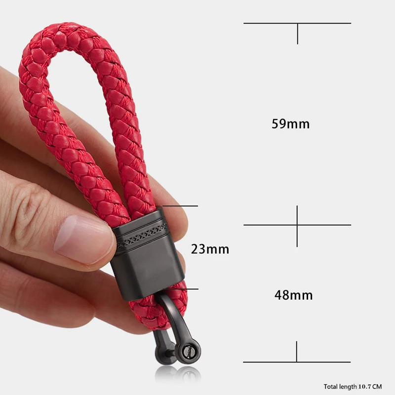 High Quality Fashion Business Leather Braided Rope Keychain Keyring Car Accessory  For Mercedes Benz A B R G Class W204 W251 W46