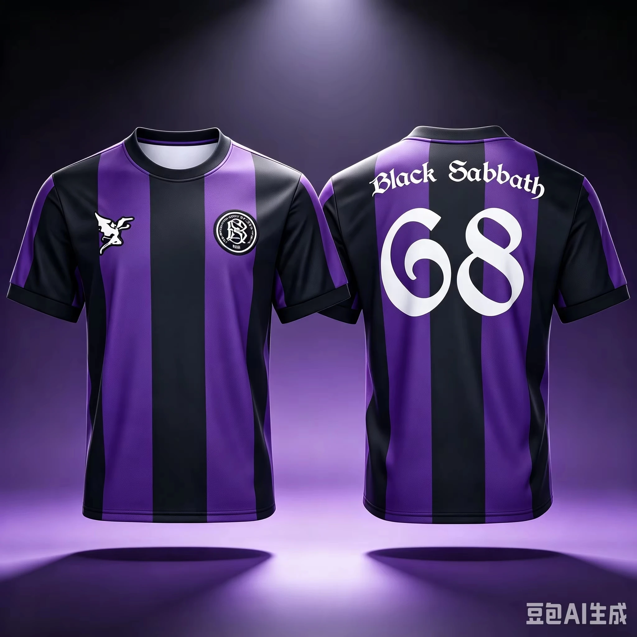Soccer Jersey Black Sabbath 68 Band Theme T-Shirt Metal Rock Fan Casual Sports Tops Suitable for Both Men and Women