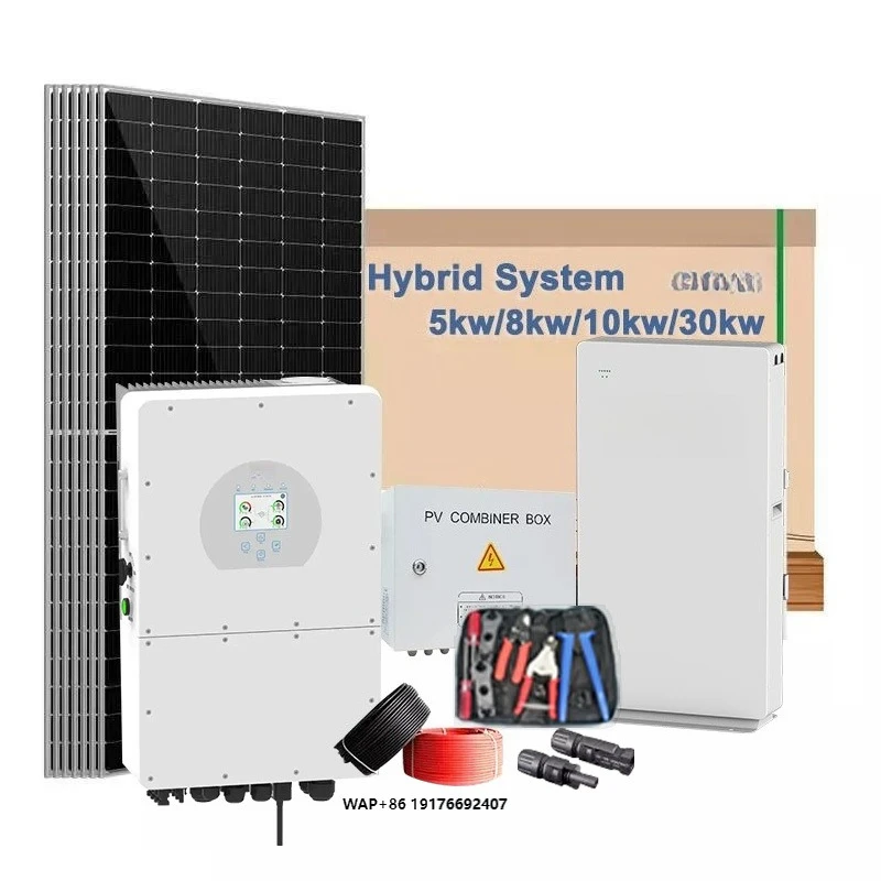 Energy 10Kw 20Kw 30Kw 3 Phase Solar Panel 20000W Energy Storage 8Kw Hybrid Inverter System Complete Home for Industry