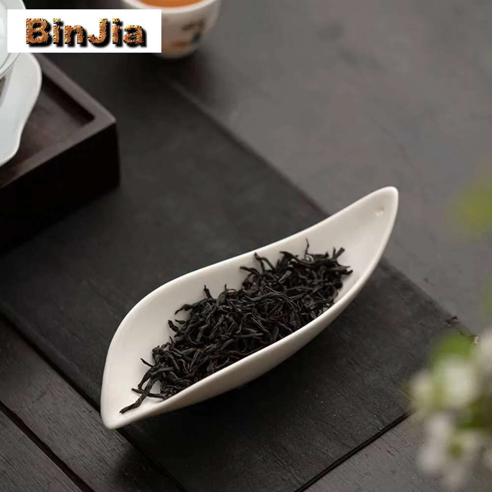 Dehua White Porcelain Lotus Tea Scoop Zen Leaf Container Shovel Chahe Household Appreciation Ladle Tableware Gift Equipment