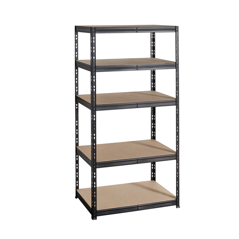 5-Layer Utility Shelf Metal Storage Rack Unit Adjustable Garage Storage Rack Heavy Duty Shelf