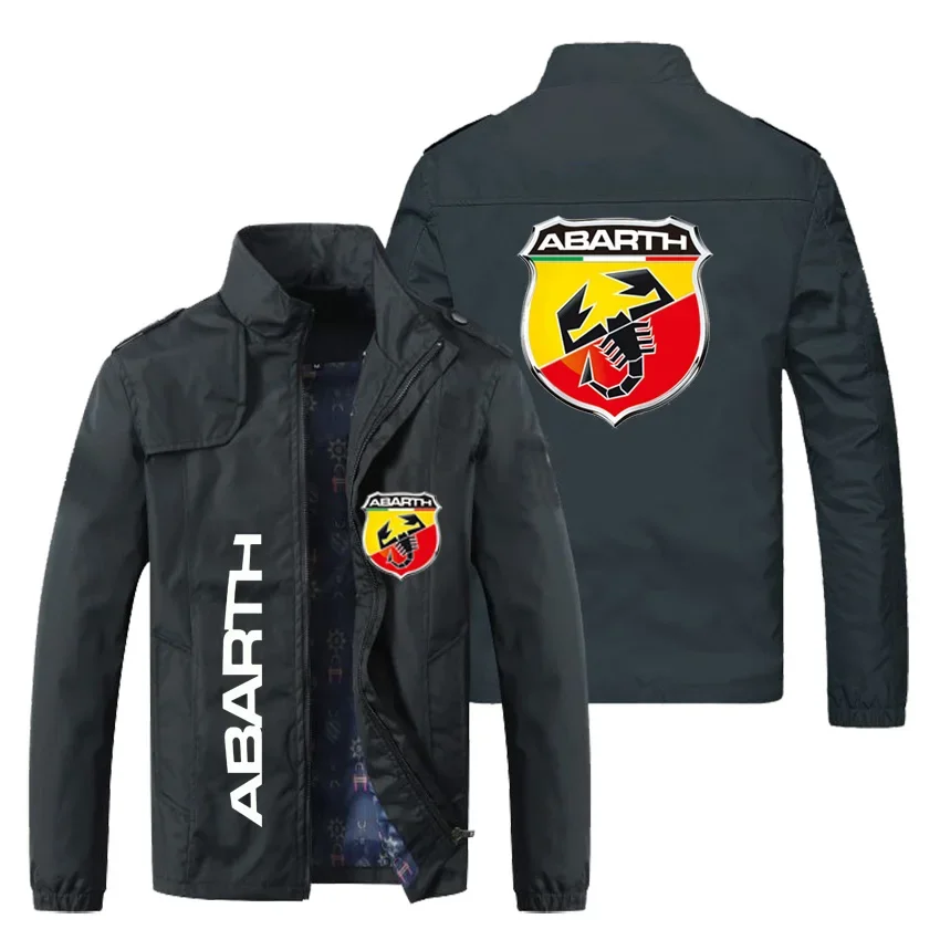 2023 NEW Spring Autumn Men ABARTH LOGO jackets Popular Printed casual fashion loose biker jacket Men street baseball uniform