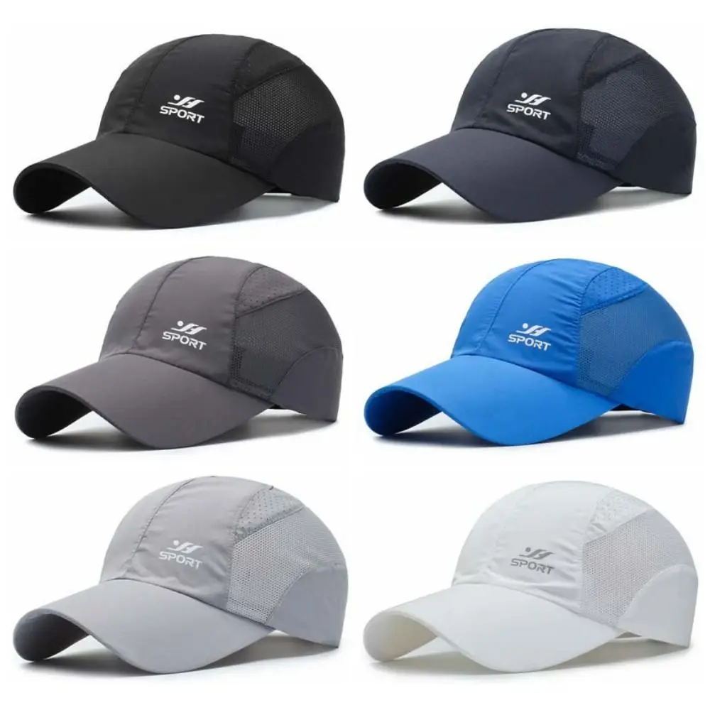 

Quick Drying Fabric Sports Hats Sun Protection Adjustable Men's Sun Hats Breathable Casual Baseball Net Caps Outdoor Sports