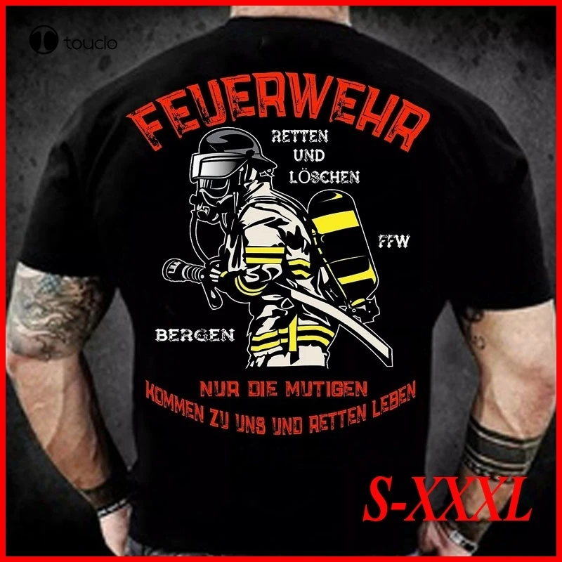 Feuerwehr T Shirt Wir Retten Leben Feuerwehrmann Firefighter T-Shirt Tee Shirt unisex