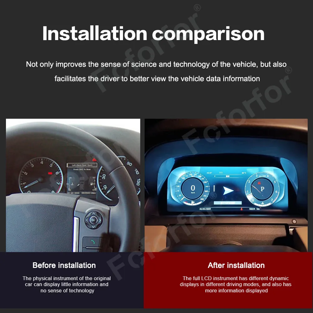 Car Virtual Cockpit For Land Rover Discovery 4 2010-2016 Dashboard Digital Cluster Instrument Speed Meter Screen QLED AutoStereo