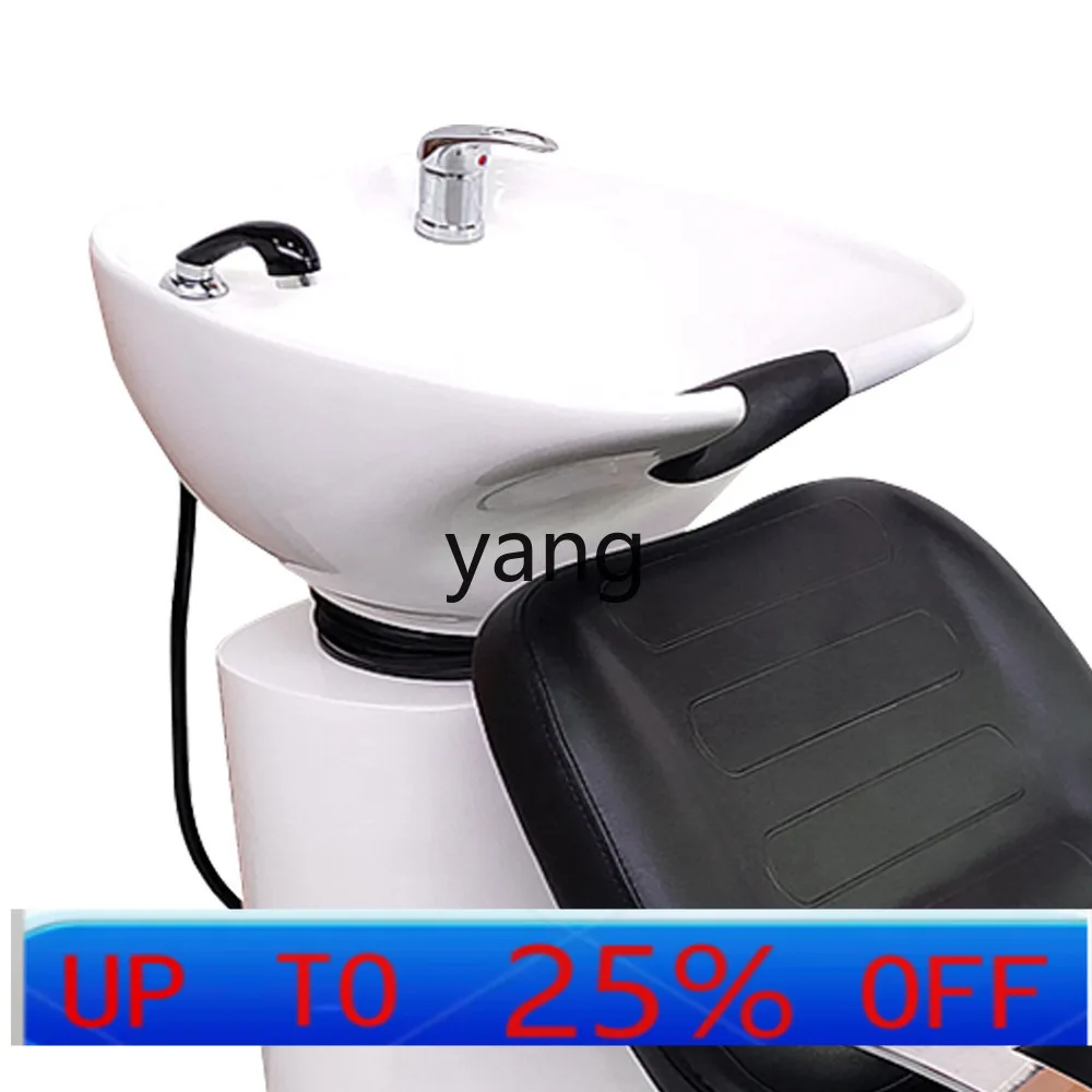 

seated shampoo bed hair salon semi-lying flush bed for hair salons