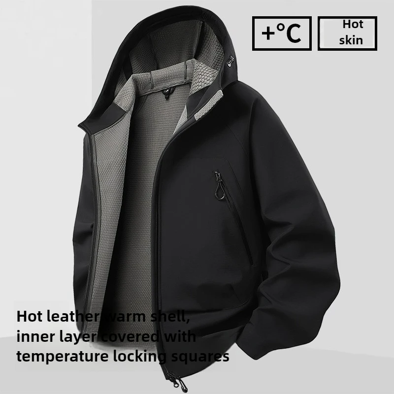 

Men's Waterproof Jacket Lightweight Moisture Wicking Windproof Breathable Camping Vacation Hiking Cycling Men's Warm Jacket