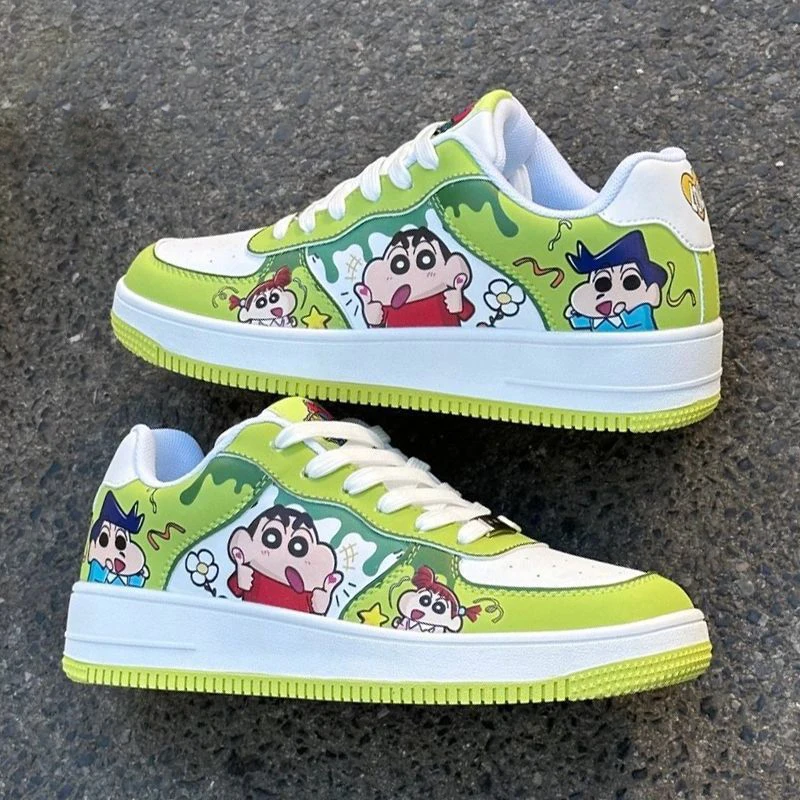 

Crayon Shin Chan Men's and Women's Casual Sneakers Summer Leisure Skateboard Shoes Spring Breathable Cartoon Graffiti Shoes