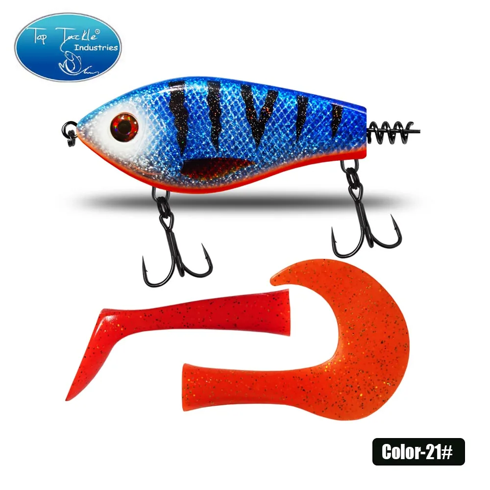 Top Tackle Industries CF Köder 100mm 76,5g Jerkbait Rattlin Vib Angeln Köder Sinking Wobbler Hecht Künstliche Köder Für Angelgerät Köder ruck Köder 7