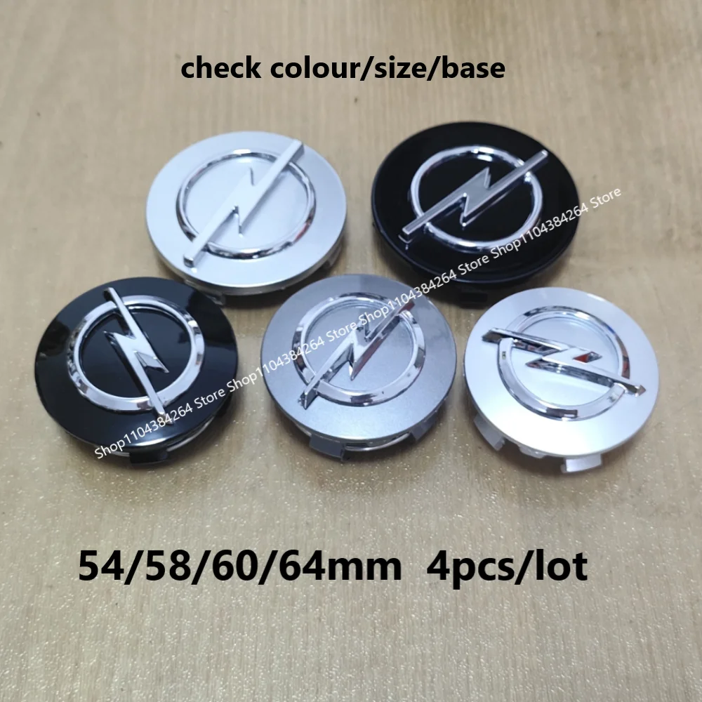 

4pcs 54/58/60/64mm Car Wheel Center Hub Caps for Opel OPC Corsa E F A B C D Gsi Turbo Cors Line Hubcap Accessories
