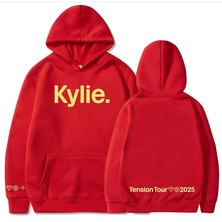 

Y2K Harajuku 2025 Hoodie Kylie Minogue Singer Print Sweatshirt Womenswear Menswear Loose Autumn Fleece Hooded Jumper