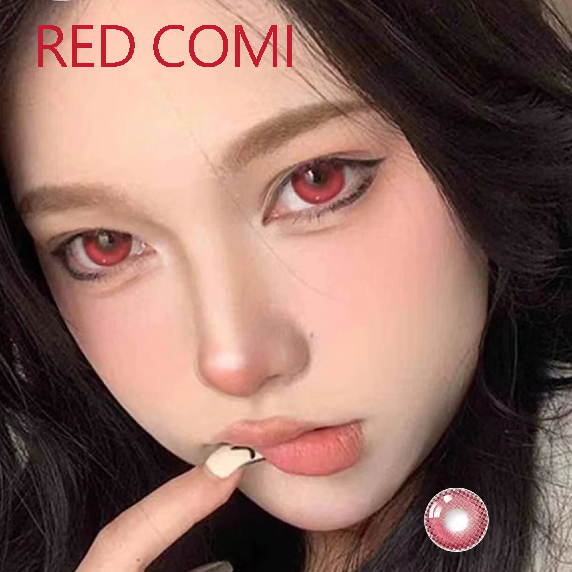 Zombia Cosplay 14.50mm Cosmetic Contact Lenses with Power Women Men Halloween Accessories lentes de contacto Red Comi