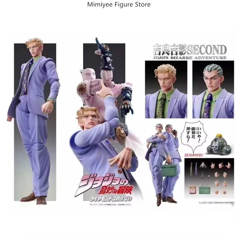 Jojo'S Bizarre Adventure Kira Yoshikage 16cm figura de acción de Anime traje púrpura estatua de Pvc articulada para decoración de escritorio