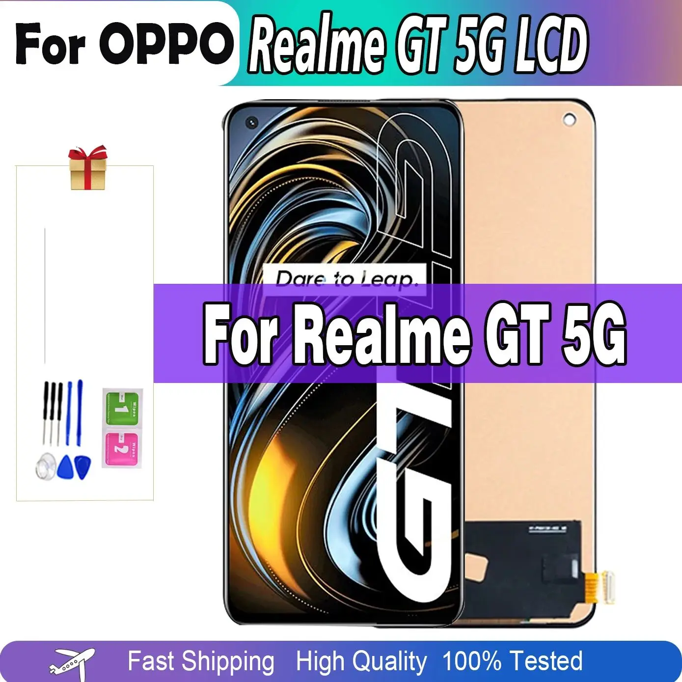

LCD Display For OPPO Realme GT 5G Screen RMX2202 Replacement Parts Digitizer Assembly Touch Panel Sensor For Realme GT 5G