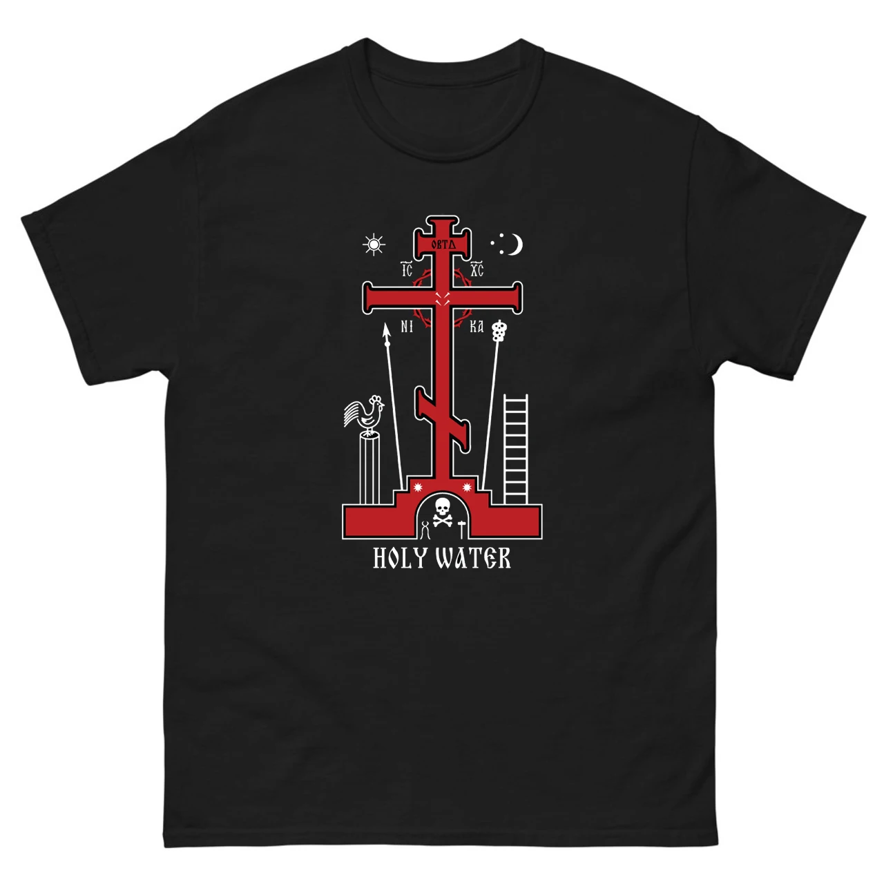 

Футболка Great Schema Orthodox Church Calvary Cross Holy Water, повседневная мужская футболка из 100% хлопка с круглым вырезом и короткими рукавами, уличная одежда
