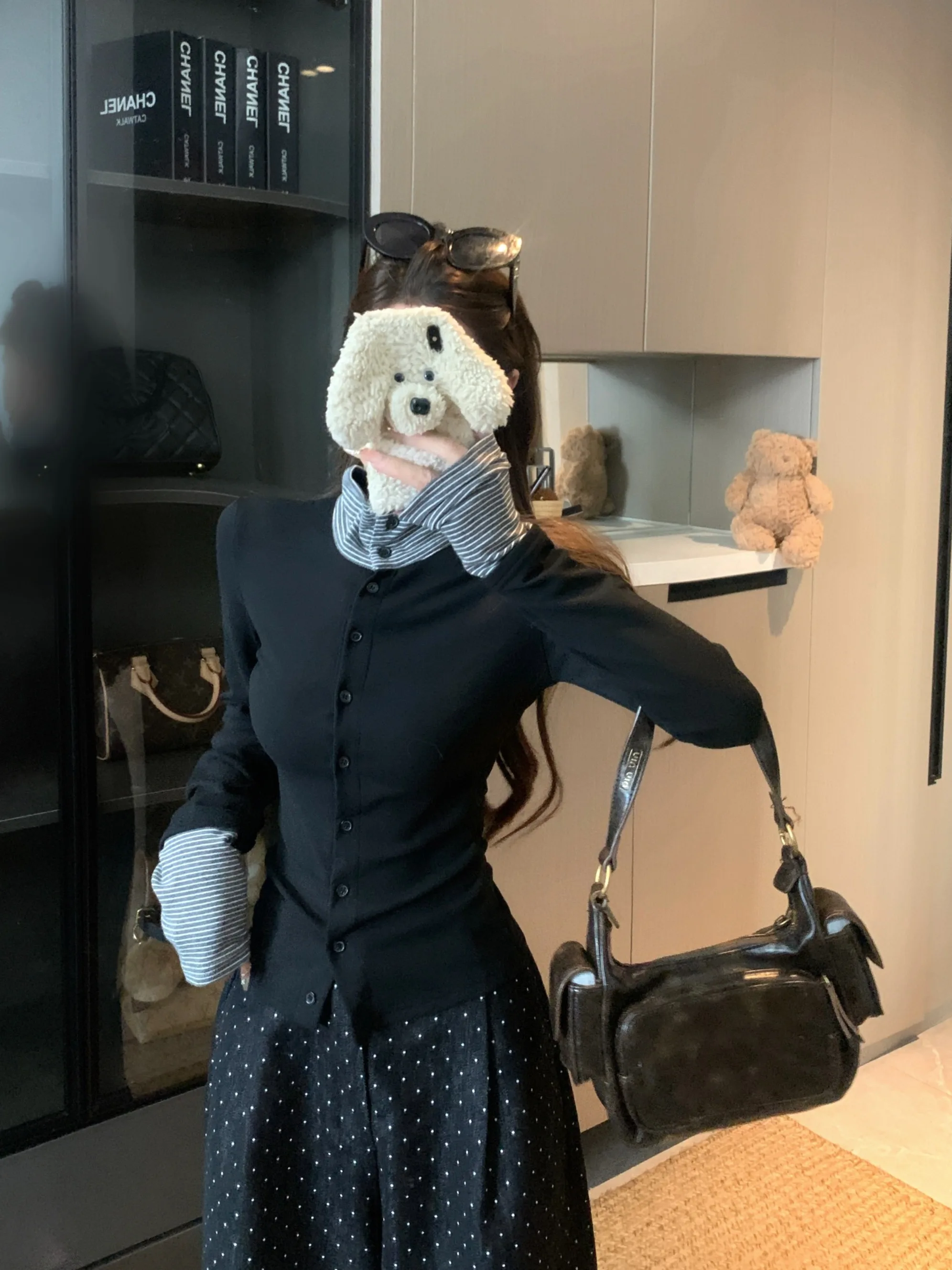 

plus Size Women's Long Sve T-irt High Collar Splice f High Collar Autumn Winter New Sle Base irt Inner Wear Top