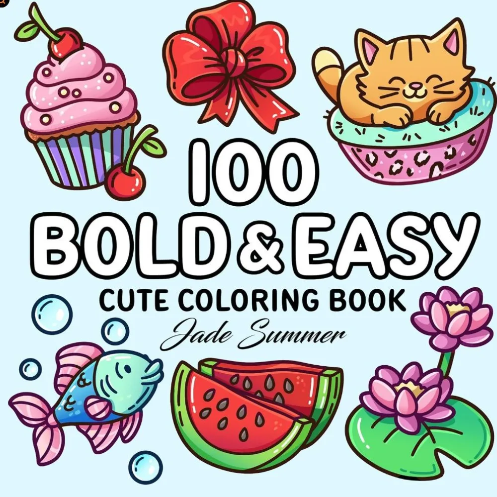 Adult Coloring Book Stress Relief Art Therapy Gift for Women Men 100 Bold Easy Designs Home Decor Enthusiast