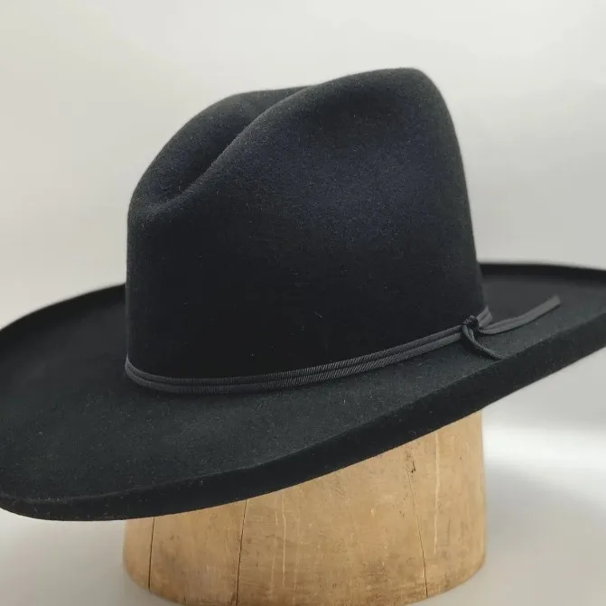 

Wool Hat with Ribbon Decoration, Solid Color Sheep Felt Hat, European and American Style Sheep Felt Jazz Hat