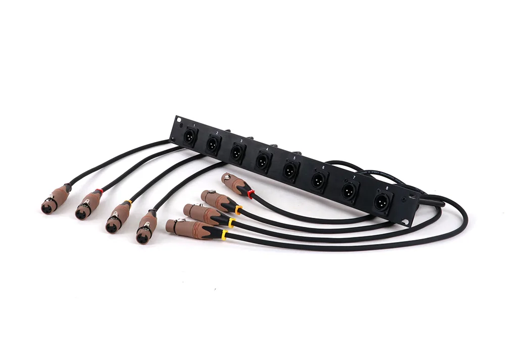 1-teiliges Gehäuse 8-Wege-1u-XLR-Jump-Rack mit XLR-Stecker-D-Stecker an XLR-Buchse Audio kabel 0,5 m-2,5 m oder kunden spezifisch – Detail 16