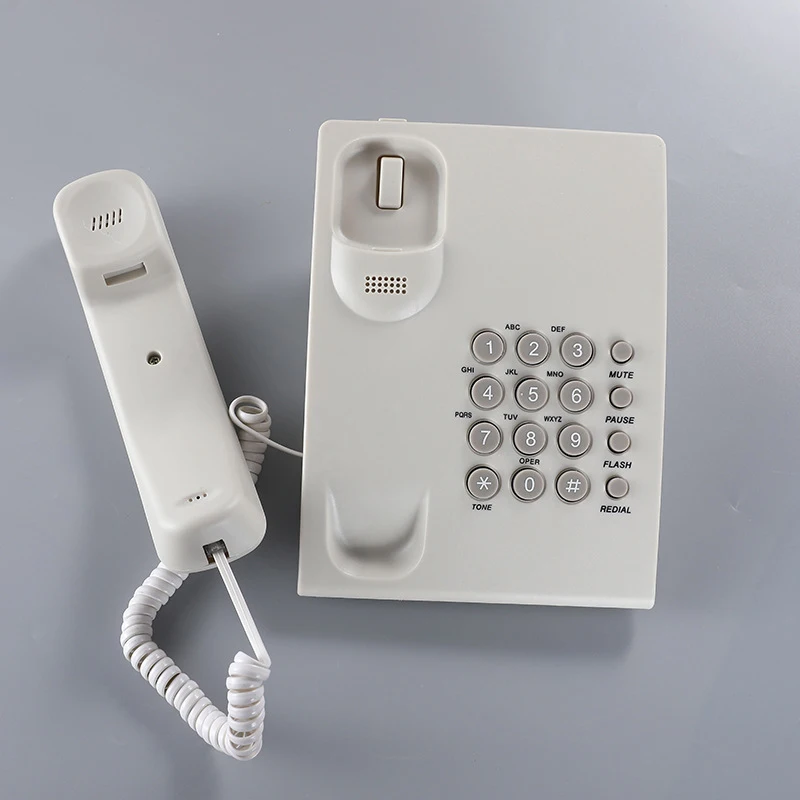 Corded Landline Phone for Home Office Hotel Desktop English Telephone Fixed Office Wired Telephone