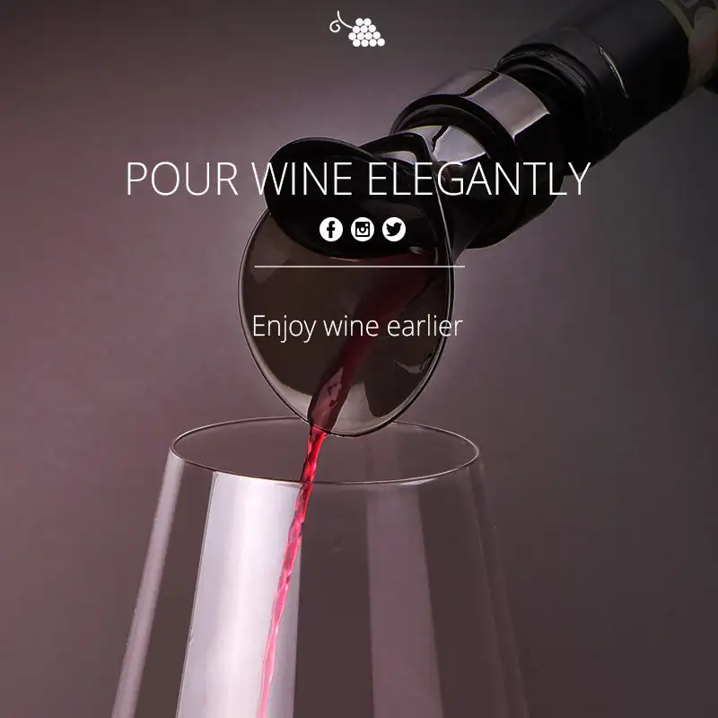 

2 in 1 Aerating Pourer for Red Wine Bar Accessories Flower Shape Pouring Decanter Silicone Wine Keep Fresh Seal Bottle Stopper