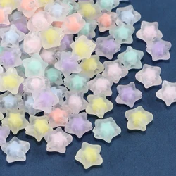 100Pcs 10mm Clear Acrylic Star Beads Loose Spacer Beads for Jewelry Making DIY Bracelet Necklace Phone Chain Accessories