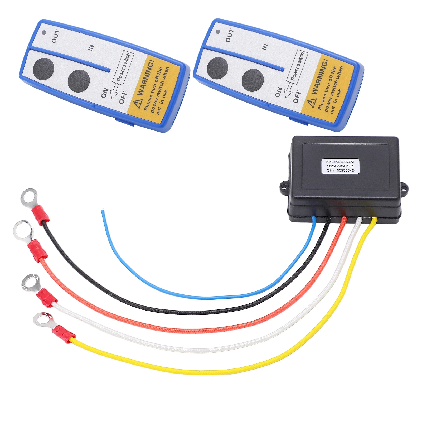 75ft Wireless Winch Remote Control Kit Battery Powered Built in Antenna LED Indicator Universal for Car ATV Truck