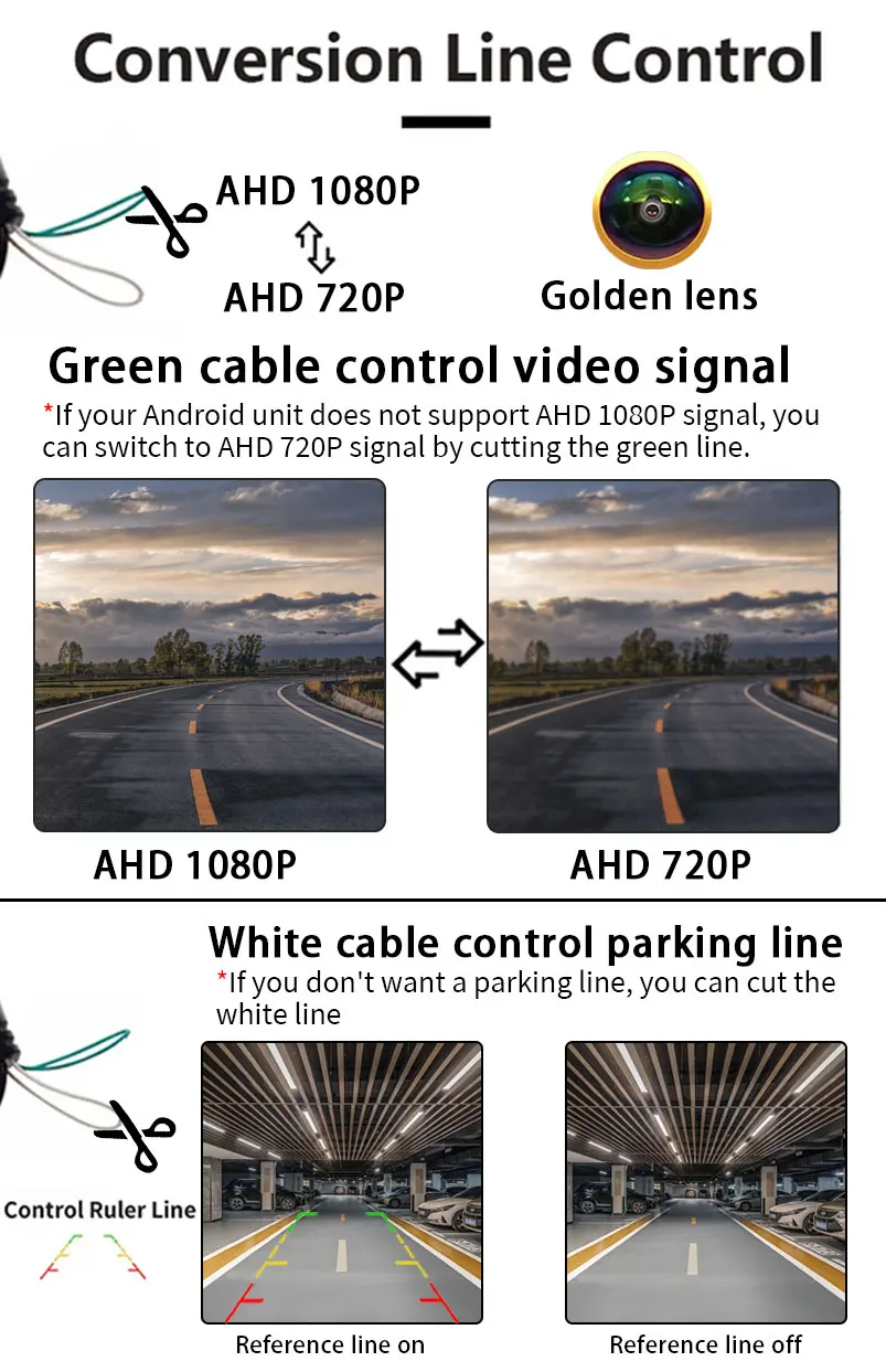 AHD 1080P Auto Rückansicht Reverse Kamera Für Audi A1 2011-2018 Skoda Roomster Fabia Superb Yeti nachtsicht Backup Kamera – Detail 6