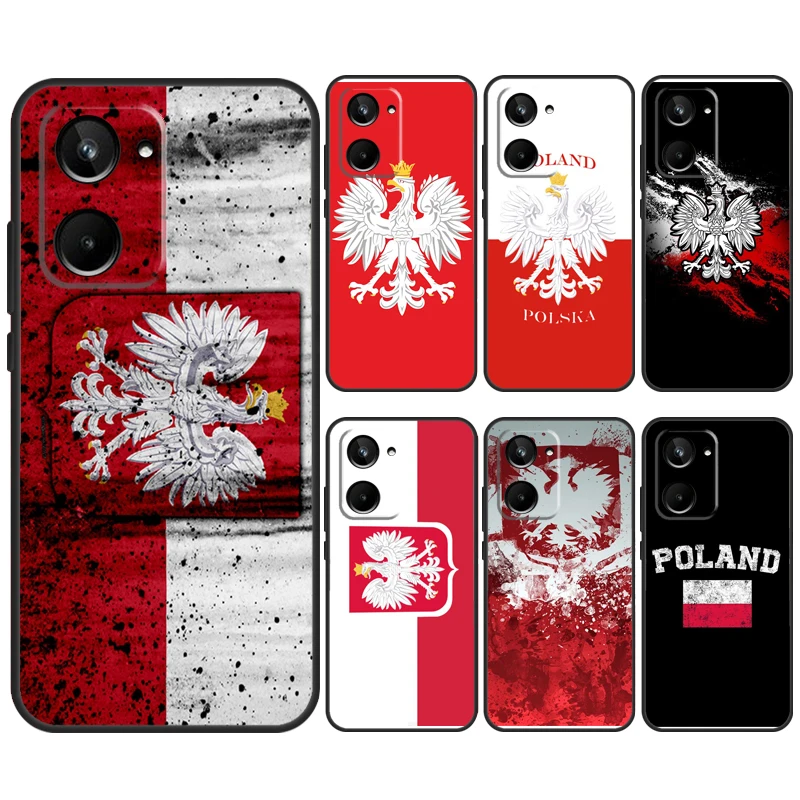 Poland Polish Flag For Realme GT Neo 5 GT3 9 10 11 12 Pro Plus C30 C31 C33 C35 C25s C21Y C51 C53 C55 C67 Case