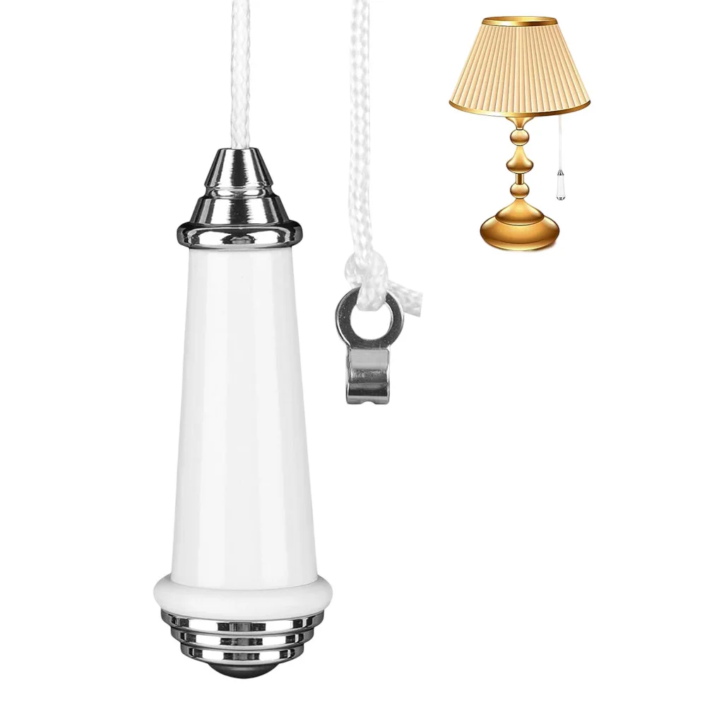 

Ergonomic Aluminum Alloy Bathroom Light Pull Handle with Comfort Grip Set Easy Installation Pull Cord for Vanity Lighting