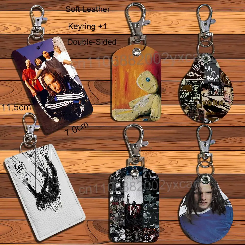 

Reward the Scars Korn Cartoon Singer Anime Card Keychain Fashion Pendant Bag ID Door Card Case Bus Card Cute Adult