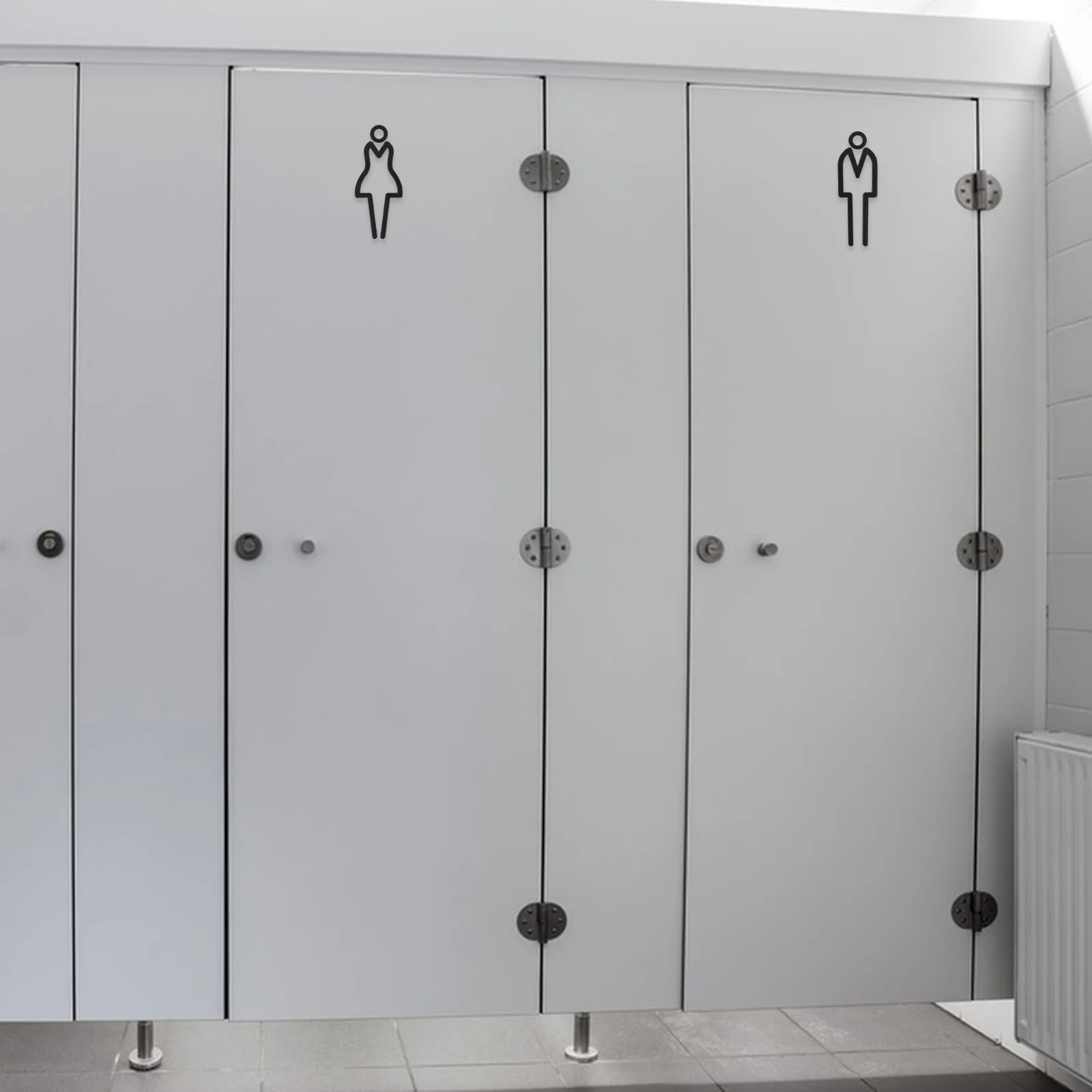 

LOORGVEL 1Set Metal Bathroom Sign Stylish Toilet Identifier Chic Restroom Decor for Home Hotel Public Use