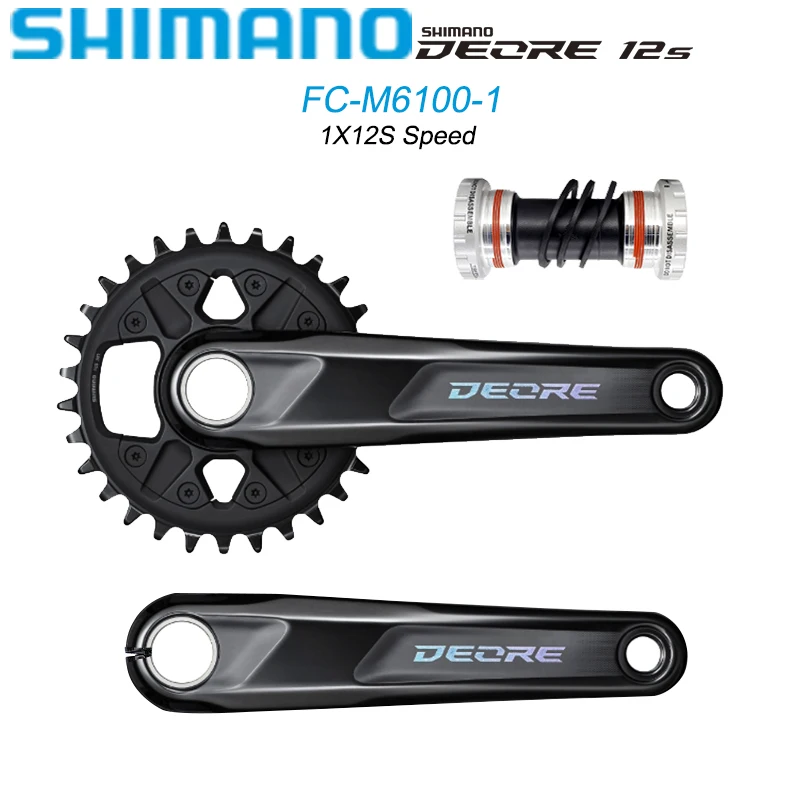 

Shimano Deore 1X12S Speed Crankset FC-M6100-1 30/32T Chainwheel 170/175mm Length Crank for MTB Bike Bicycle Parts Original