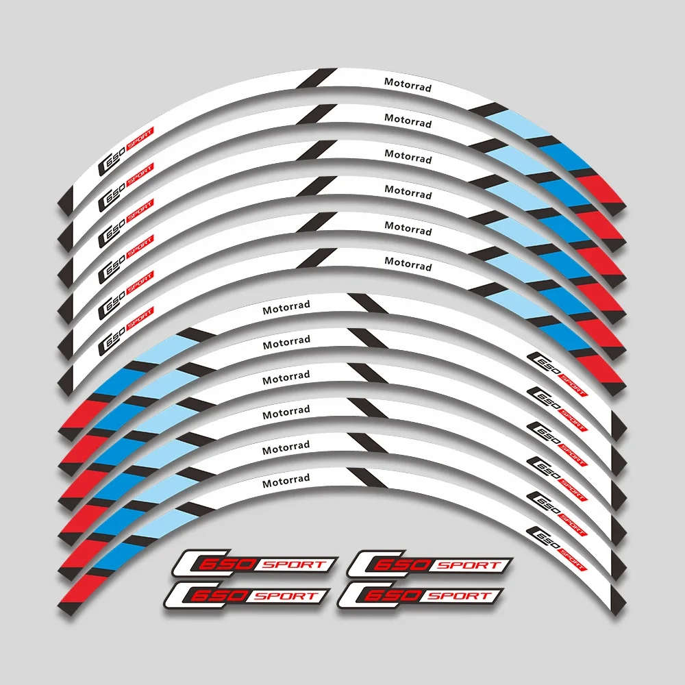 

For BMW C 650sport C650 SPORT High Quality Motorcycle Wheel Decals Waterproof Reflective Stickers Rim Stripes