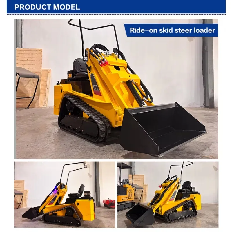 Free Shipping Powston Diesel Mini Skid Steer Loader Compact Track Loader CE Approved with Engine & Bearing