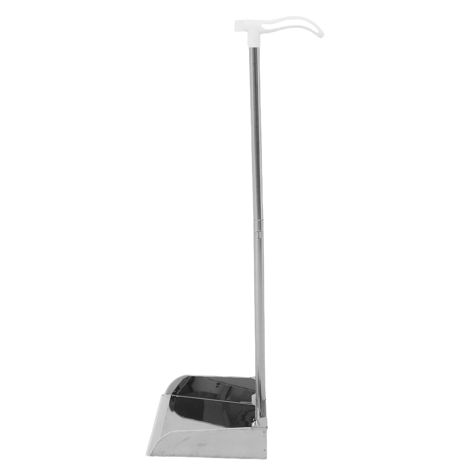 

No Bending Stainless Steel Long Handle Dustpan Thickened Home Cleaning Large Capacity Metal Household Collector