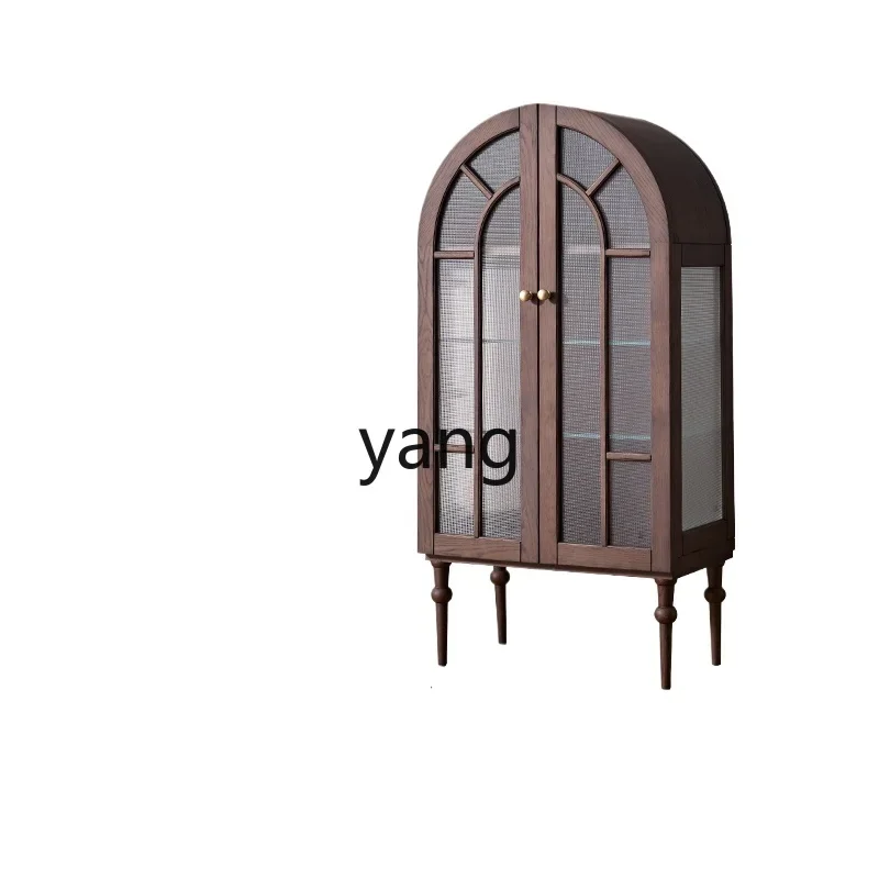 

CX Vintage Arched Solid Wood Bookcase TV Side Cabinet Storage Living Room Sideboard Cabinet
