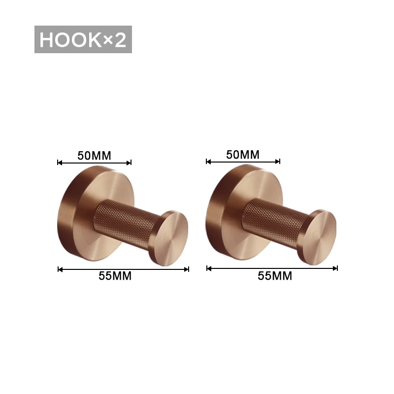 Geborsteld Rose Goud Roestvrij Staal Badkamer Hardware Set Handdoekenrek Kapstok Handdoekstang Toiletrolhouder Zeepbakje Accessoires